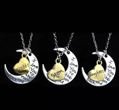 I Love You Mum Daughter Sister Necklace Idea Gift Present Mothers Day Birthday • £3.95