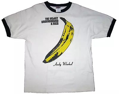 Vtg THE VELVET UNDERGROUND & NICO Ringer Tee T-Shirt X-LARGE Warhol Banana XL • $149.95