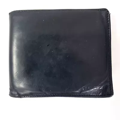 Gucci Black Bi-fold Wallet Men's Made In Italy Pre-owned Vintage Smooth Coin • $59.99