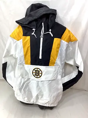 NHL Boston Bruins Starter Jacket Coat Size XL Pull Over Hoodie Hooded NEW • $199.92