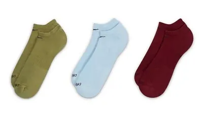 Men's Nike 3-Pack Everyday Plus Cushion No-Show Socks Multicolor • $14.88