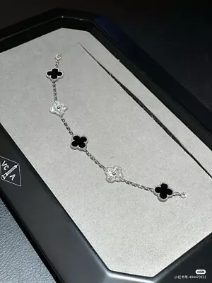 Van Cleef & Arpels Bracelet Vintage 5 Alhambra Onyx Diamond • $250