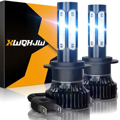 H7 LED Headlight Bulbs High Low Beam 6000K Super White Bright Conversion Kit 2X • $18.99