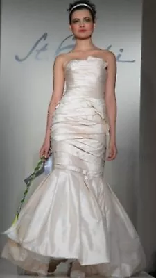 St Pucchi Sposa Sz 6 Modern Bridal Gown Ivory Mermaid (280) • $279