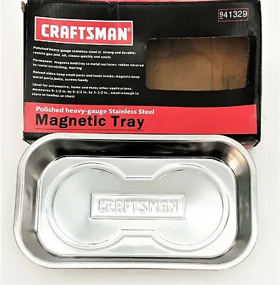Craftsman 6  X 10  Rectangle Stainless Steel Magnetic Parts Tray Dish 941329 • $29.99