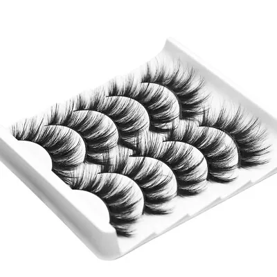 10 Pairs Russian Style Strip Lashes D Curl Mink False Eyelashes Full Curled UK • £3.99