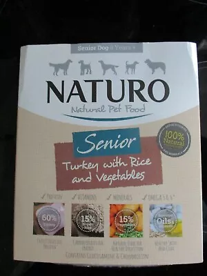 Naturo Senior Dog Food Trays Turkey With Rice & Veg 4 X 400g 100% Natural  • £14.99