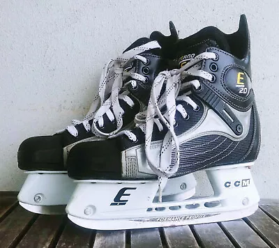 Senior CCM E20 Externo Ice Hockey Skates Black Men Sz 9 E Wide = 10 Shoe Size • $49.99