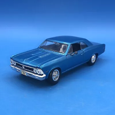 Maisto 1966 Chevrolet Chevelle SS396 Blue 1/24 Scale Diecast Model Toy Car • $12