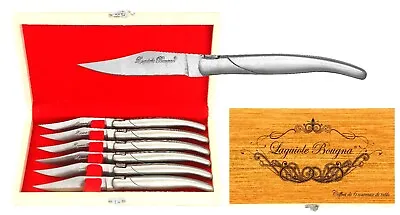 LAGUIOLE Solid Steel Steak Knife Set Steak Knives Steak Knife FULL TANG • £85