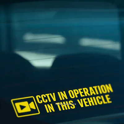 £2.64 • Buy CCTV IN OPERATION IN VEHICLE Security Camera Car,Taxi,Coach Vinyl Decal Sticker