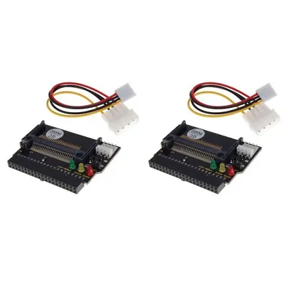 2pcs Dual Compact Flash CF I /II To 3.5 Inch IDE HDD Adapter With 3 LED • £11.62