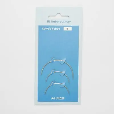 3 Curved Repair Upholstery Sewing Needles • £1.99