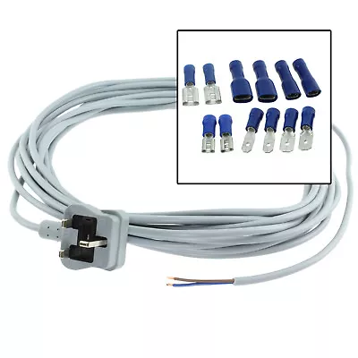 £15.82 • Buy 2 Core Electric Mains Power Lead Plug Cable For FLYMO Lawnmower 10M Long