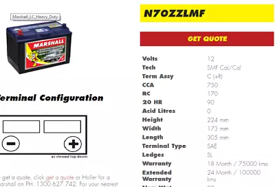 N70zz / N70zzl Truck Batteries Commercial Heavy Duty 2 Years Warranty • $195