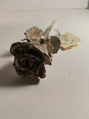 Real Rose Dipped  In Silver Genuine One Of A Kind Living Gold USA • $12