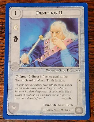 1x Denethor II Middle Earth MECCG CCG NM/M Rare ( Unlimited Edition ) Fast Ship • $3.99