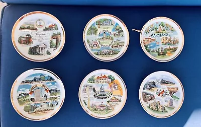 State Plates Vintage State Plate Set: DC Chicago VA PA MD 4” Round  Rare • $15