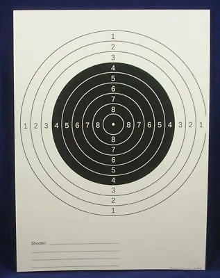 50 Pistol & Rifle Targets Black Centers 60# Paper Pad Free Shipping Tar01 • $10.85