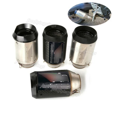 $78.51 • Buy 38-51mm Universal Exhaust Tip Sport Motorcycle Dirt Bike Tail Pipe Short Muffler