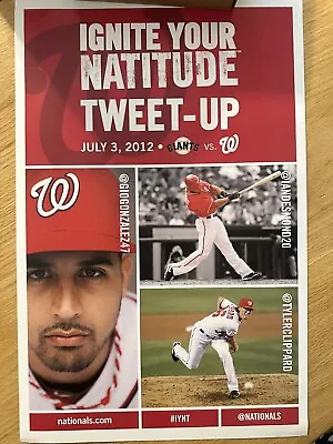 Washington Nationals Natitude Poster 2012  - 11x17 - Gio Gonzalez Ian Desmond • $3