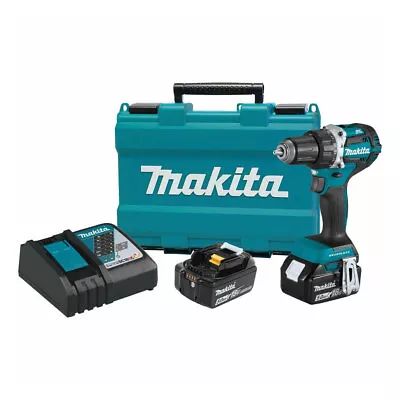 Makita XFD12T 18V LXT Li-Ion Compact Brushless Cordless 1/2  Driver-Drill Kit • $432.76