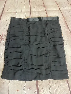£3.99 • Buy Ladies H&M Black Chiffon Ruffle Short Skirt Size 10 EUR 38