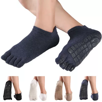 Men Five Fingers Socks Winter Warm Non Slip Grip Fitness Toe Socks Sport Yoga UK • £2.99