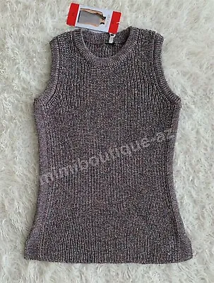 $16.95 • Buy Ella Moss Women's Sleeveless Tank Sweater Ribbed Knit Top Mood Indigo NEW!!