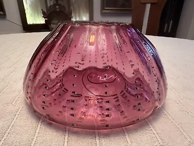 Signed Pizzichillo Gordon Purple Glass Vase Sea Urchin Little Mermaid Ursula • $89.99