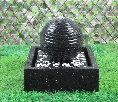 £149.99 • Buy Battery Backup Garden Outdoor Solar Powered Square Ball Water Fountain Feature