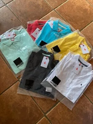 £17.99 • Buy Ladies Musto Riding Sailing Short Sleeve Polo Top 10 Blue Red Yellow White NWT