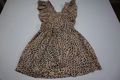 $7.50 • Buy MANGO Girls Leopard Print Dress Size 2 In As New Cond 