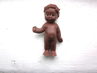 Vintage Dollhouse Miniature Tiny 1.5 Inch Black Baby Doll Germany • $12