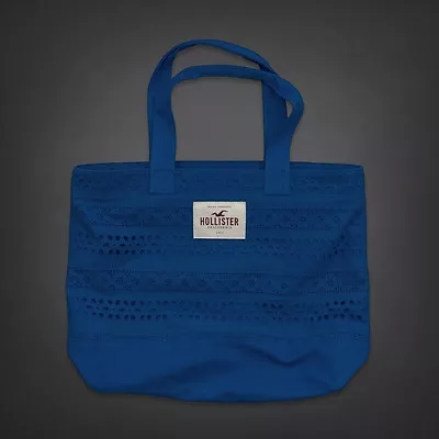 NWT Hollister Blue Beach Bag Tote Book Bag  • £23.74