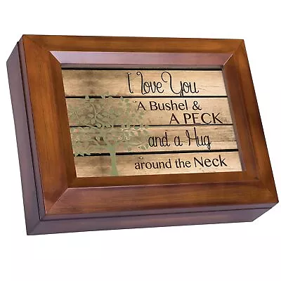 Cottage Garden Love You A Bushel & A Peck Wood Panel Wood Finish Jewelry Musi... • $82.58