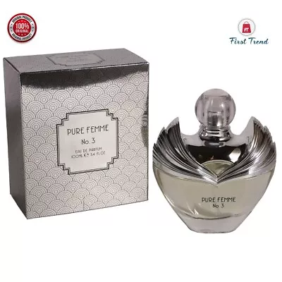 Pure Femme: Silver Eau De Parfum EDP Spray Floral Fragrance For Women 100ml • £12.95