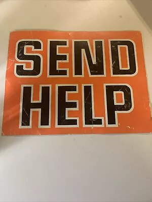 Vintage SEND HELP Car Emergency Advertising Sign Cardboard AAA North Jersey • $9.50