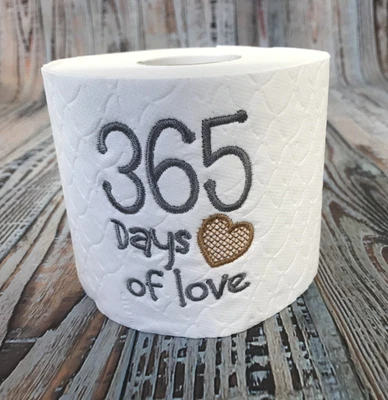 £10.50 • Buy Novelty Embroidered Toilet Roll, Fun Gift Idea, 1st Wedding Anniversary, ‘paper’
