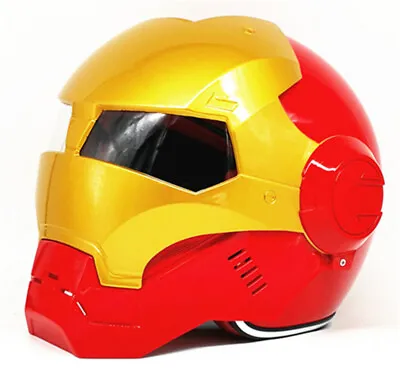 2024 DOT Motorbike Flip Up Helmet Motorcycle Bike Full Face Helmets Red Golden • $109