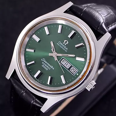 Vintage Omega Seamaster Cosmic 2000 Automatic Emerald Dial Day&date Men's Watch • $830