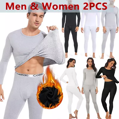 Mens Womens 2PCS SET Merino Wool Top Pants Underwear Thermal Leggings Long Johns • $29.79