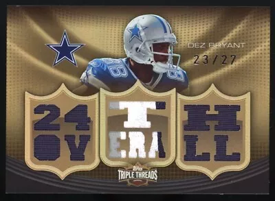 2010 Topps Triple Threads Rookie Relic Patch DEZ BRYANT 23/27 #TTR-25 RC 24th • $0.99