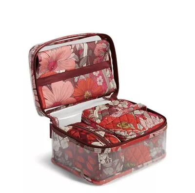 VERA BRADLEY 4 Pc Travel Cosmetic Set BOHEMIAN BLOOMS Make-Up Organizer NWT RARE • $39.95