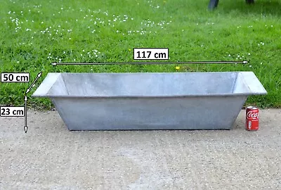 Old Vintage Galvanized Tin Bath/dog/ Flower Tub/ Trough /duck Pond FREE DELIVERY • £109.95