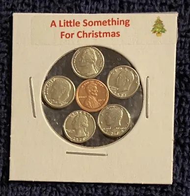  A Little Something For Christmas  - Mini Modern U.s. Coins Set In Holder   • $7.98