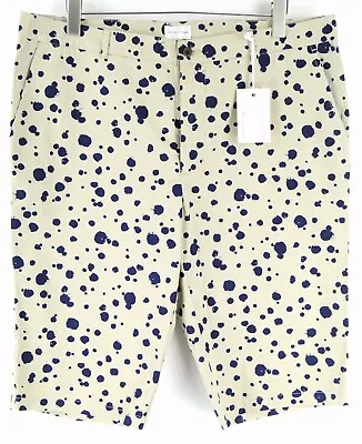 £17.99 • Buy GANT Rugger 54 Men Shorts Pure Cotton Beige Navy Dot Patterned Casual Summer