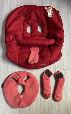 Maxi Cosi Pebble Car Seat Cover Harness Pads And Head Support Red • £14.99