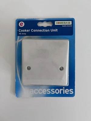 £3.50 • Buy White Homebase 45 Amp Cooker Connection Unit. New, Sealed.