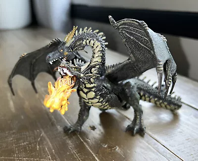 Vintage 2005 “PAPO” Two Headed Winged HYDRA Fire Breathing DRAGON Action Figure • $16.95